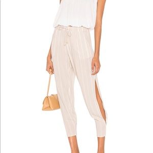 REVOLVE Alligator Side Slit Pant in Stone Stripe Indah